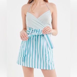 Urban Outfitters Paper-bag waist striped skirt w/ belt and pockets, Size S